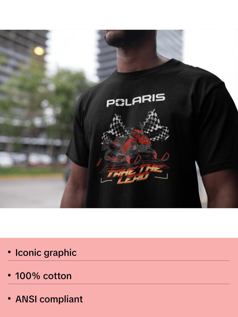 Men's Big and Tall Polaris Indy Snowmobile Shirt Casual Classic Cotton