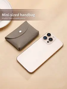 Mini Leather Wallet for Men and Women, Stylish Compact Coin Purse with Dragon Fruit Pattern, Multiple Colors Available, Perfect Gift