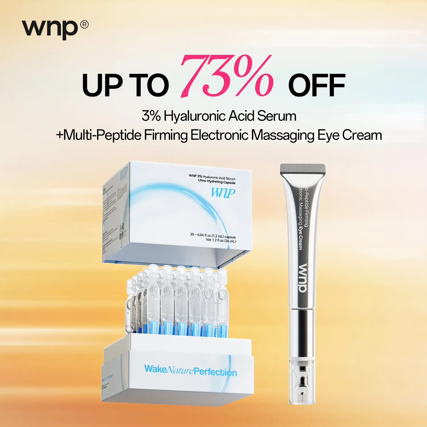 [WNP Official] Futura Tech Skin Set - Vegan 3% Hyaluronic Acid Serum, Massaging Eye Cream & Hydrating Moisturizer for Skincare Comfort