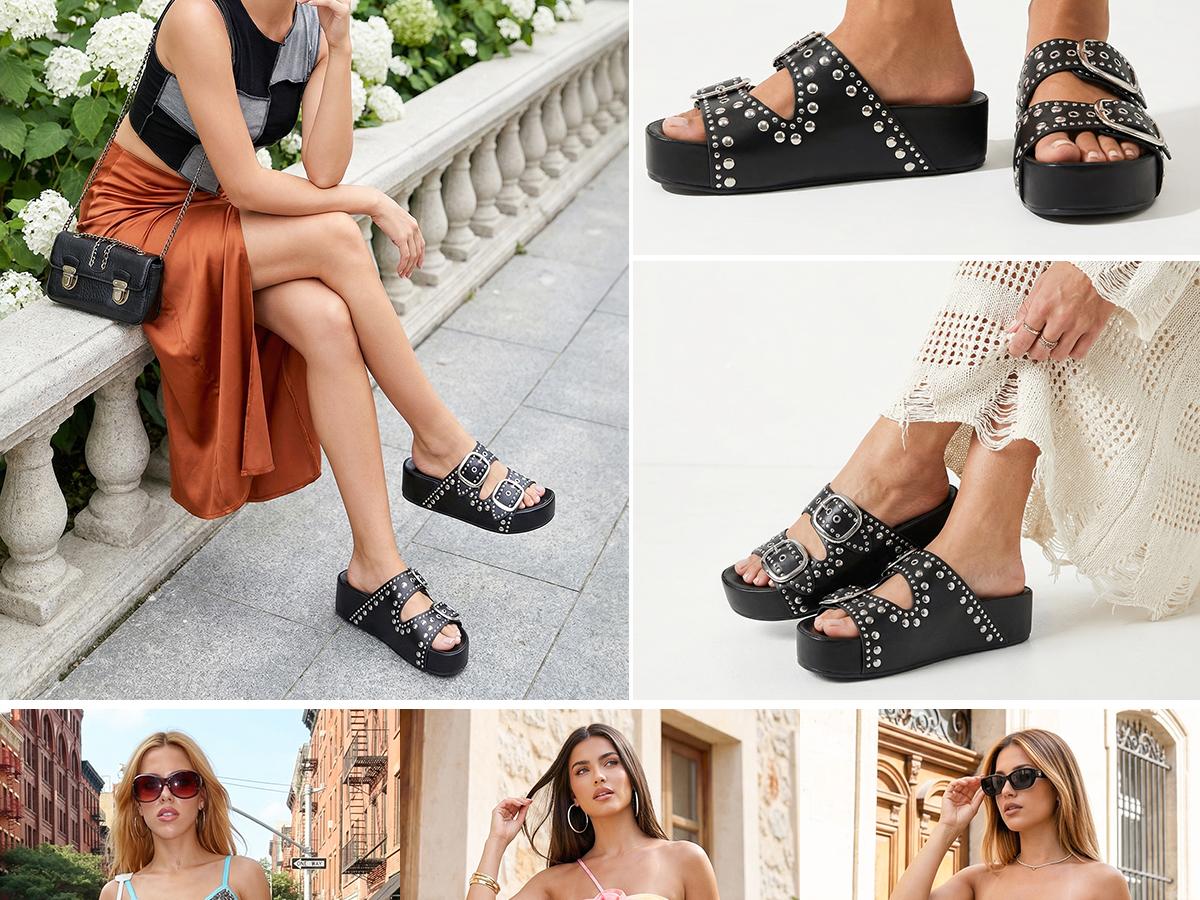 Cloud Cushion Slides for Women | Anti-Fatigue Comfy Platform Sandals | Summer 2026 Trendy Beach Shoes