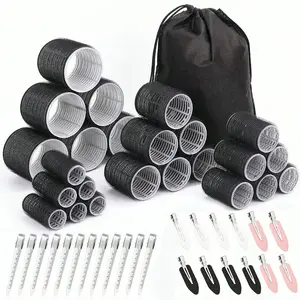 49-Piece Curling Iron Set, Includes Wave & Long Hair Curls, Large/medium/small Sizes, Stainless Steel Clips, Storage Bag Included, Curling Hair Rollers, Hair Curling Tool