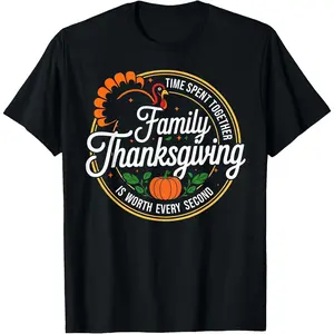 Family Thanksgiving 2025 Turkey Thankful Fall Autumn T-Shirt