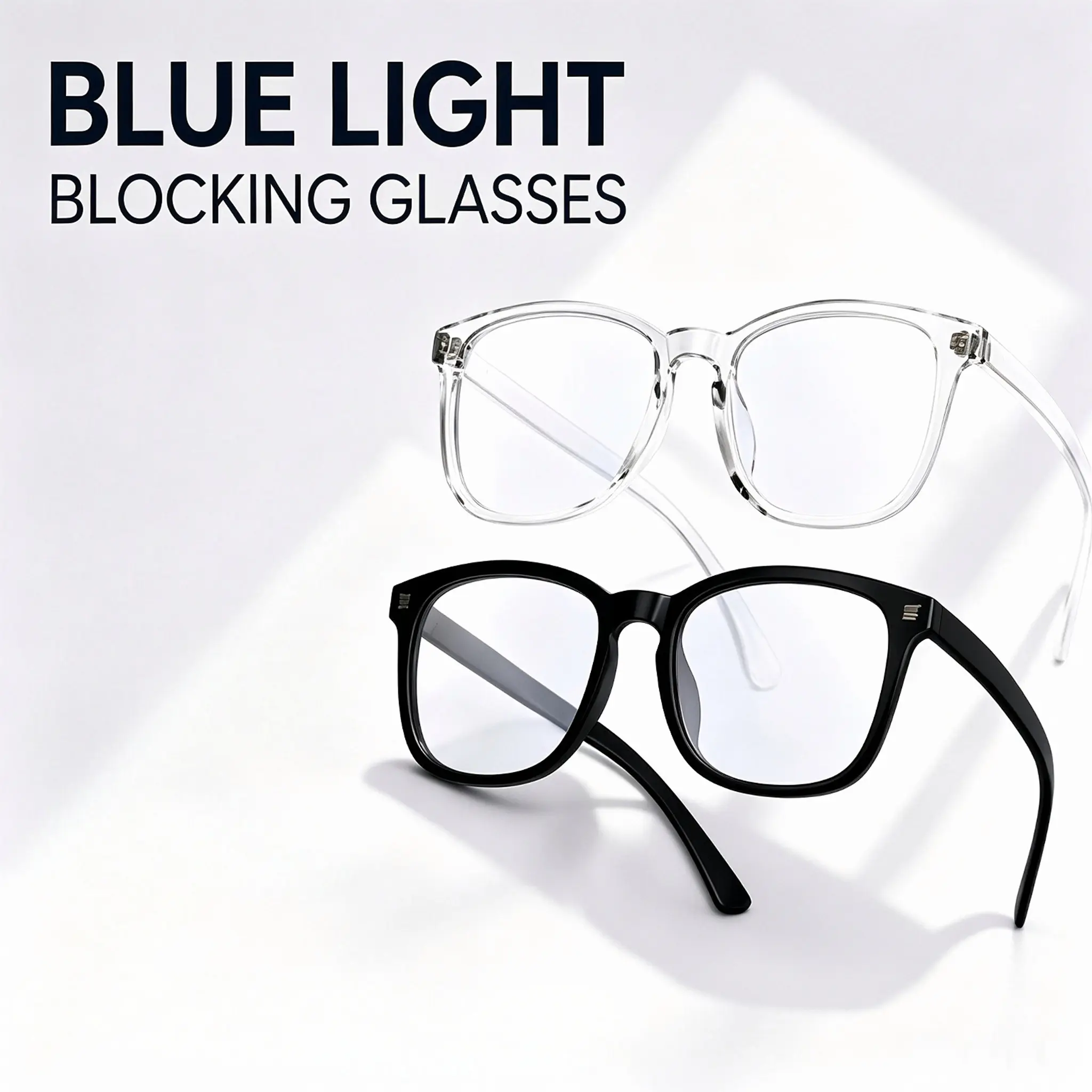 Blue Light Blocking Glasses for Men & Women, Computer & Gaming Glasses with Scratch-Resistant Lenses, Comfortable Eyewear for Work, Study & Daily Use