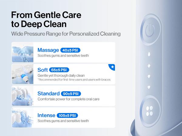 usmile C10 Water Flosser 99.99% Plaque Removal with Guiding Nozzle, 4 Modes Cordless Oral Irrigator, Portable 95-Day Battery Life