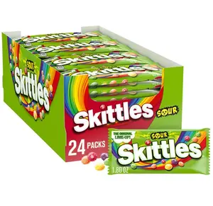 SKITTLES Sour Summer Chewy Candy Bulk Assortment, 1.8 Ounce (Pack of 24)