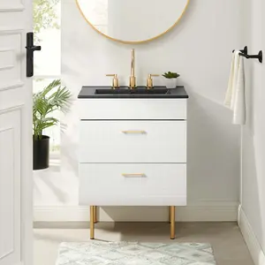 Modway Daybreak 24" Bathroom Vanity in White Black