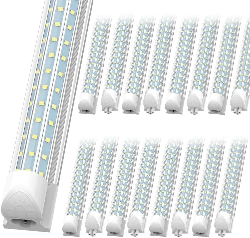 ETL Listed 25-Pack 4FT D-Shape Linkable T8 LED Shop Lights, 45W 5850LM 6000K Cool White, for Workshop, Garage, Basement