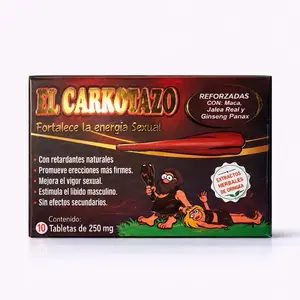 El Carkotazo Herbal Supplement Tablets – Daily Energy & Vitality Support with Maca, Ginseng & Royal Jelly – 10 Tablets 250mg