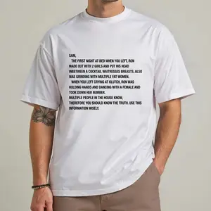 Sam, The First Night Reality TV Note Graphic TShirt, The Infamous Note Y2K Reality TV Sweatshirt Hoodie