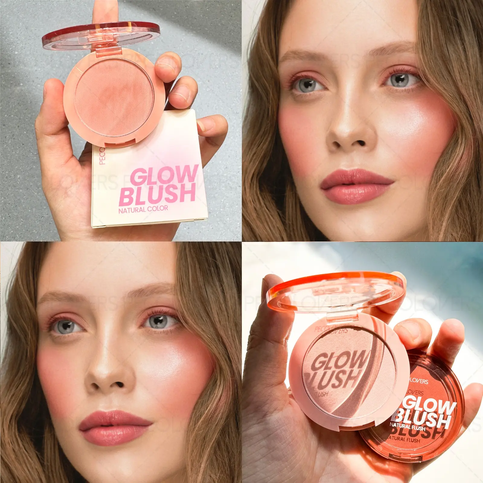1PC Waterproof Brightening Blush - Matte, Medium Coverage, Pink, Fine Powder, Suitable for All Skin Types, The Perfect Christmas Gift for Girls