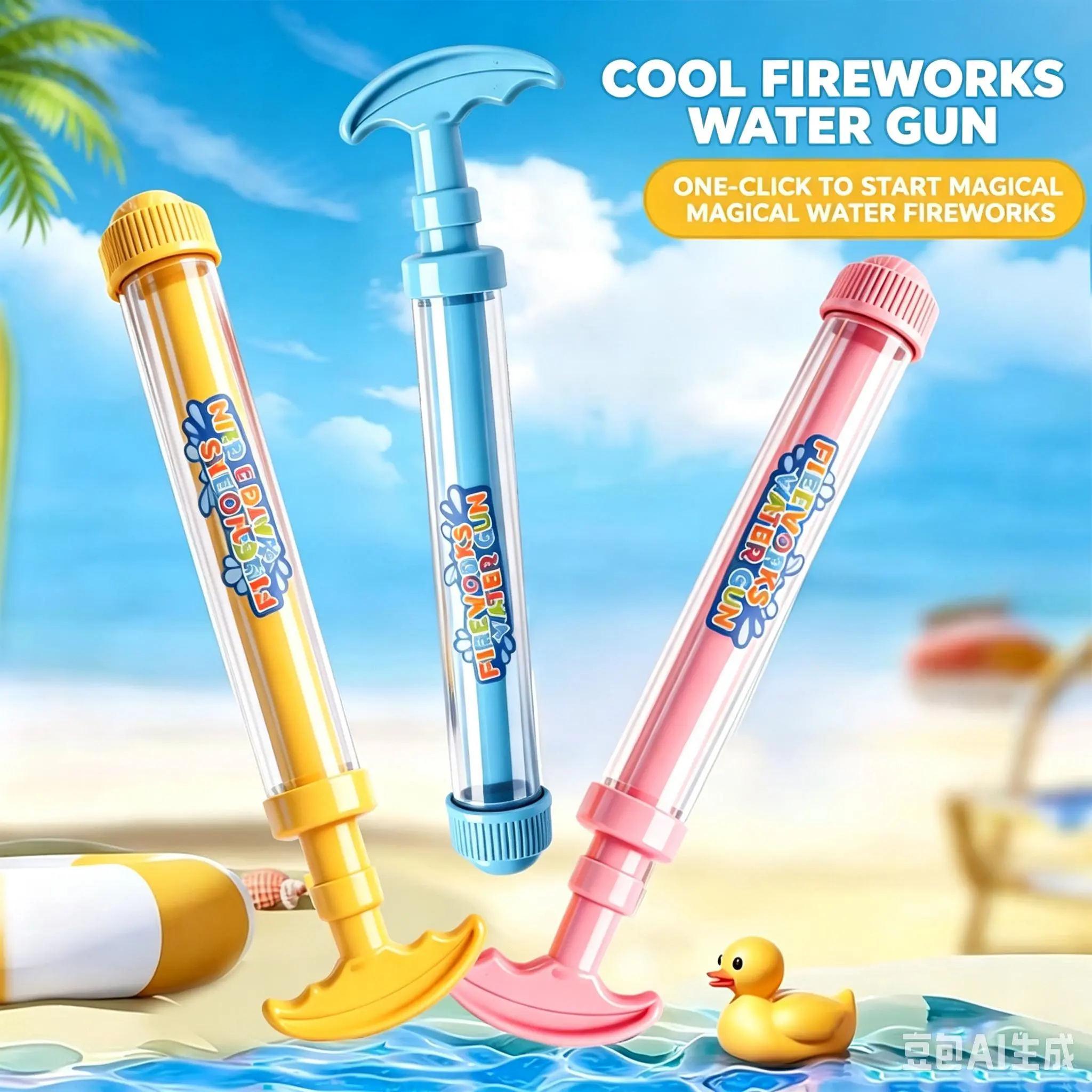 Fireworks Water Blaster for Kids & Adults, Summer Water Gun, Outdoor Beach Pool Party Water Toy for Boys Girls
