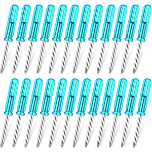 100 Pack Mini  Tops  2.0 mm Pocket   Eyeglass  with Blue Non-slip Handle for Watches Cellphone Camera Laptop Repair Tool