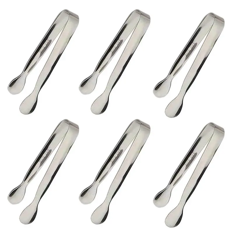 Stainless Steel Tea Tongs, Mini Sugar Tongs, Small Serving Tongs, Kitchen Tiny Tongs for Appetizers, Tea Party, Coffee Bar, Desserts, Tea Accessories, Kitchenware