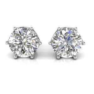 5 Carat  IGI Certified Brilliant Round Diamond Earring Studs