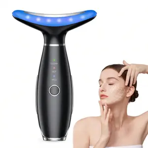 Portable Facial Massager, 3 Modes Face & Neck Massage Tool, Professional Facial Beauty Instrument for Women & Girls, Home Spa Massager