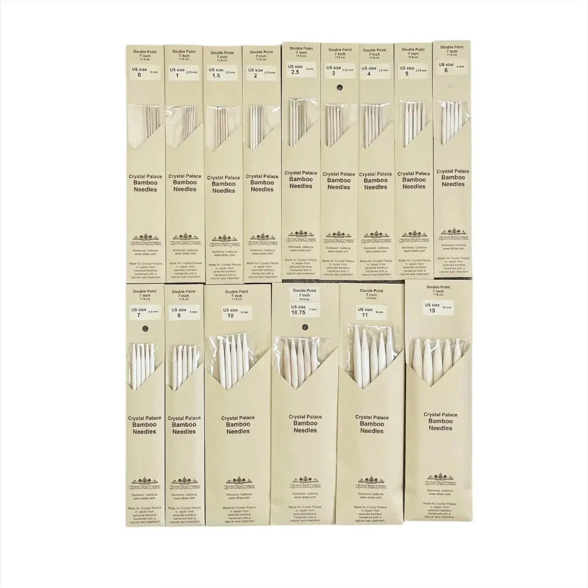 Crystal Palace Bamboo 7” Double Point Knitting Needles