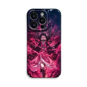 Nezuko Liquid Silicone Case for iPhone 11-16 Pro Max, Full-Print Anime Design, Fade-Resistant & Shockproof | Perfect for Kimetsu Fans