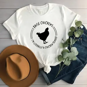 I Raise Chickens Im Literally a Chicken Tender Shirt, Funny Chicken Shirt, Farmer Tee, Dad of boys shirt, Father's day gift