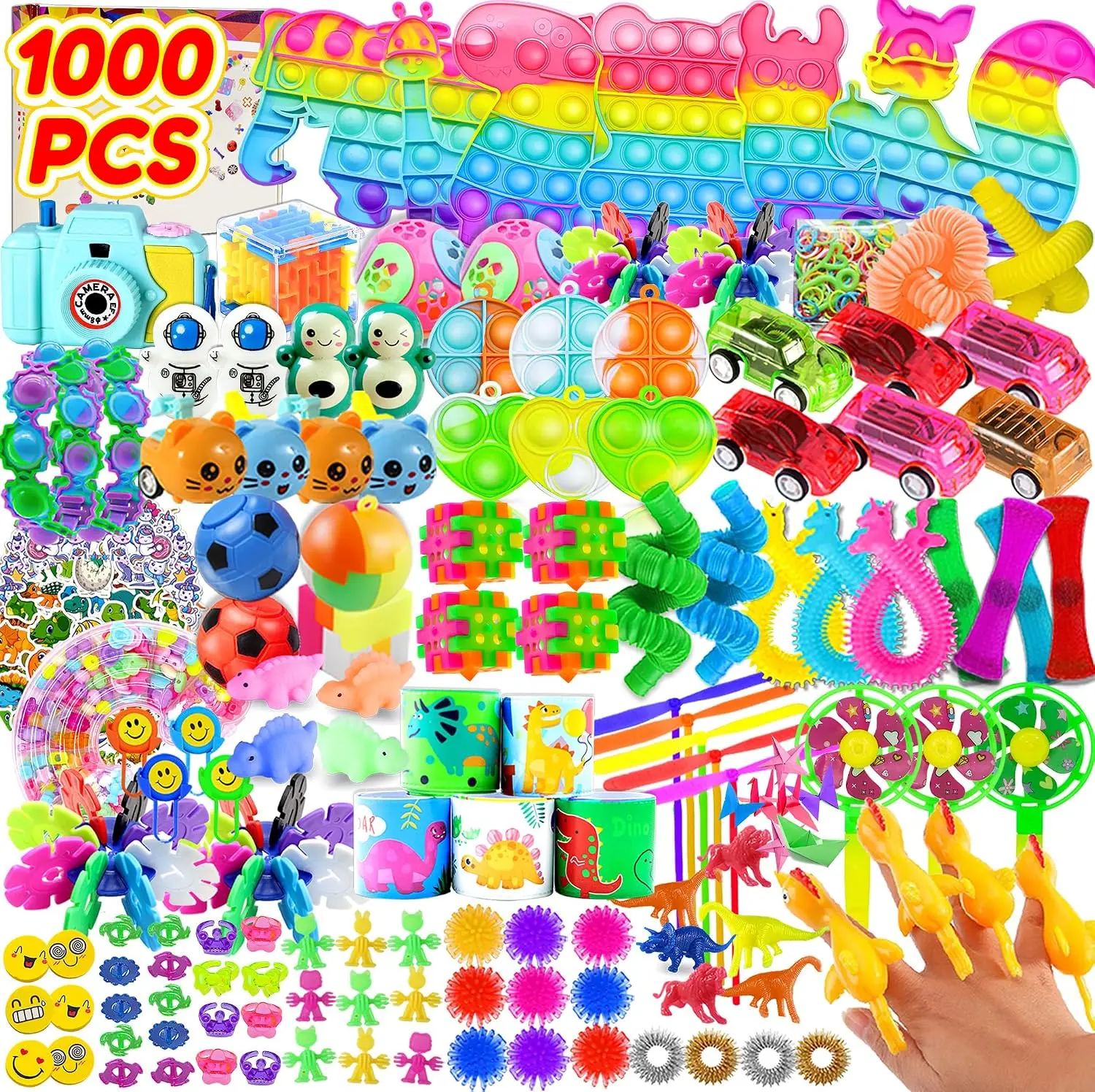 1000Pcs Fidget Toys Bulk, Party Favors for Kids, Classroom Prizes