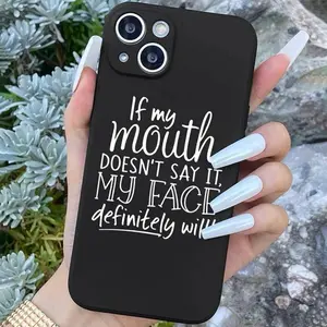 Letter Pattern Phone Case, Shockproof Phone Protective Cover, Fashionable Phone Accessories Compatible with iPhone Series, Casing