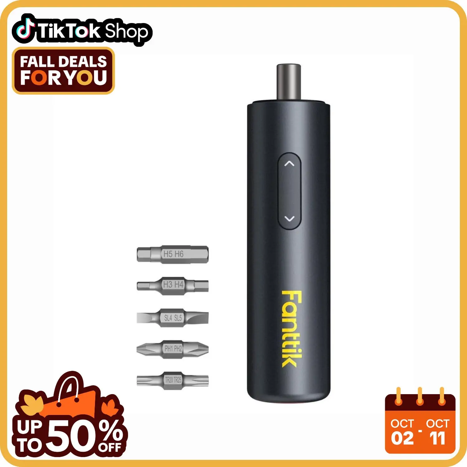 Fanttik NEX S1 Capsule Electric Screwdriver 3.7V Cordless with 320 RPM Motor, 5 Pcs Double-Ended Bits, Compact Design, LED Light, Multipurpose Tool