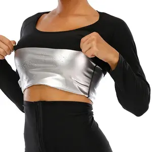 New styleBody Shaper Long Sleeve Sauna Shapers Sweat Sauna Effect T-Shirts Tops Slimming Fitness Shapewear Workout Gym