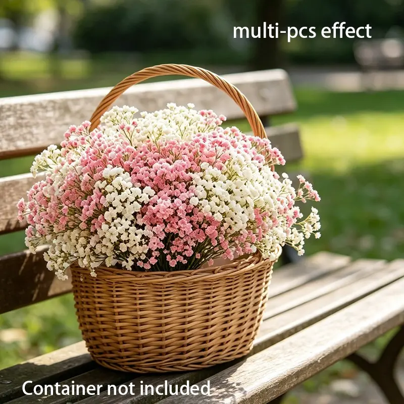Artificial white gypsophila and pink gypsophila for outdoor wedding decoration, birthday party all-season decorative flowers, Home Decoration Bouquet, suitable for weddings, engagements, home and office decoration, DIY crafts