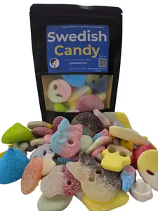 Swedish Candy Mix Sour Skulls Aliens Bub Gummies Imported Scandinavian Chewy Candy Bulk Snack