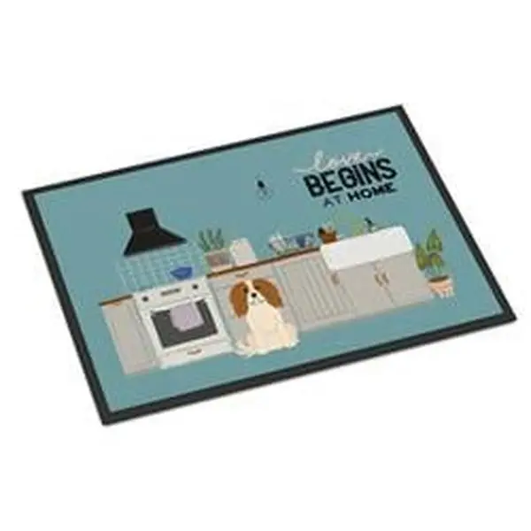 Carolines Treasures CK7762JMAT 24 x 36 in. Cavalier Spaniel Kitchen Scene Indoor or Outdoor Mat