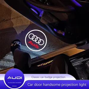 2pcs For Audi Car Door Welcome Light HD Projector Lamp For Audi A3 A4 A6 A5 Q5 A1 Q7 Q3 Q2 Q8 A7 A8 TT S1 SQ5 RSQ3 RSQ8 RS3 RS4 S3