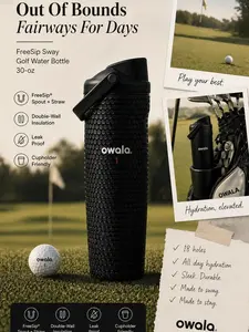 NEW Owala Golf Bottle 30oz - Out of Bounds BLACK - Limited Edition