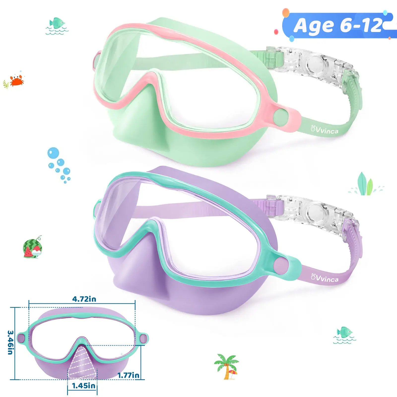 05-mint Green& Purple Blue（bigger/for kids 6-12)