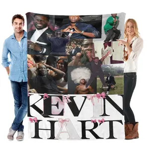 Kevin Hart Custom Graphic 2-Sided Fleece Blanket - Dad Jokes Meme Throw (Father’s Day 6/21 Gift from Kids, 2026 Holiday Birthday Present for Him), Custom Graphic Blankets, Two-Sided Blankets
