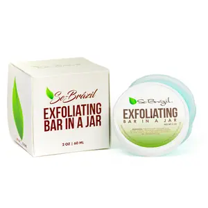 Se-Brazil Exfoliating Bar in a Jar 2oz Body Care Ingrowns, Razor Bumps for Men & Women