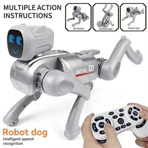 Rechargeable Robot Dog- Interactive Smart Robo Dog for Kids Ages 5-7 - Programmable with Remote Control and Voice Features - Realistic Actions and Perform Tricks