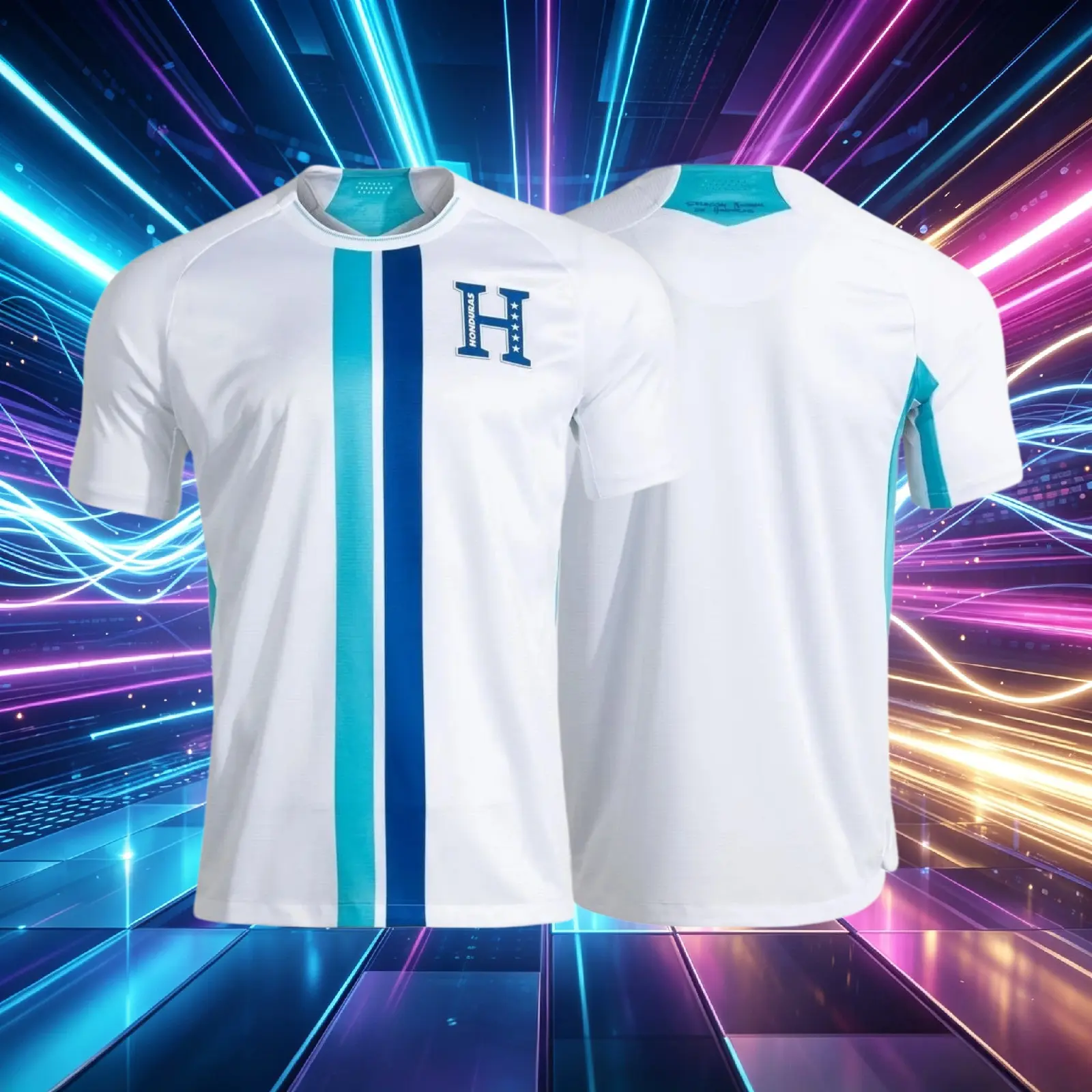 2026 Honduras National Team Home And Away White Blue And Black Short Sleeve Soccer Jersey Fans Version Breathable