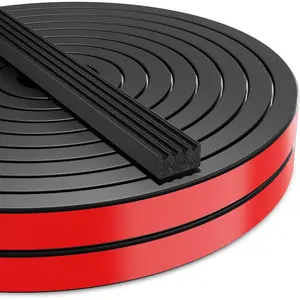 26Ft EPDM Rubber Weather Stripping  RV Door Seal Self-Adhesive Marine Hatch & RV Door Seal, Automotive Weatherstrip for Enclosed Trailer, Boat,  Bed & , W:0.625"; H:0.375"