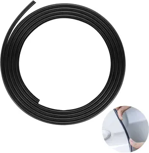 Car Door Edge Guards Chrome Black Universal U Shape Moulding Trim Strip Automotive Guard Door Protector Edge Guard Decorative for Sedans, Trucks, SUV, ATV (FT, Black)