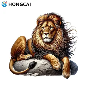 Heat Transfer Lion Design Iron-On Stickers for DIY Clothes & Accessories, Customizable Fashionable Clothing Decoration