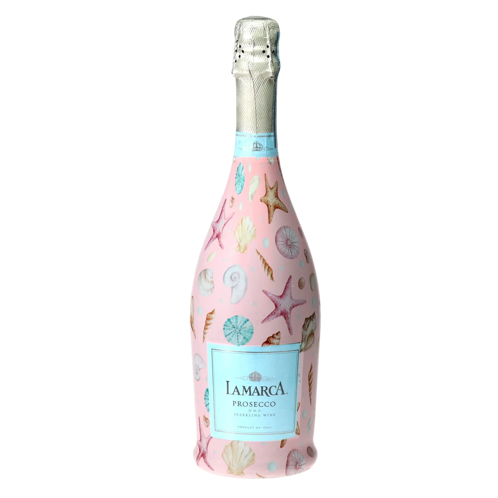 Pink Seashells Prosecco Bottle Wrap