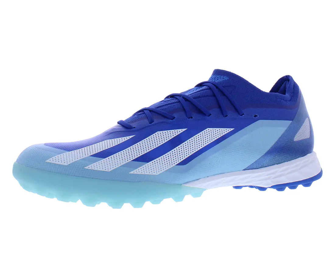 Adidas X Crazyfast 1 TF Unisex Football Shoes, Sporty Lace-up Turf Soccer Cleats for Outdoor Training