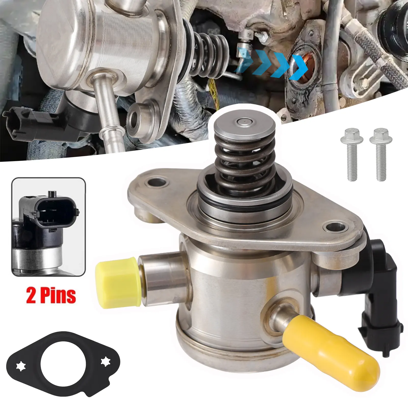 High Pressure Fuel Pump, OE #12641847 EP1028, For GMC Terrain, Chevrolet Equinox, Malibu, Impala, Buick Regal 2.4L 2010-2017 Automotive Engine Parts