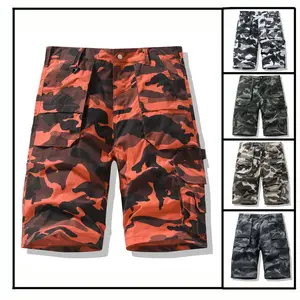 Men’s regular-fit camouflage shorts with drawstring and multiple pockets, suitable for tropical print styles, ideal for outdoor activities, golf, beach, gym, running, and more.Fathersdaygift