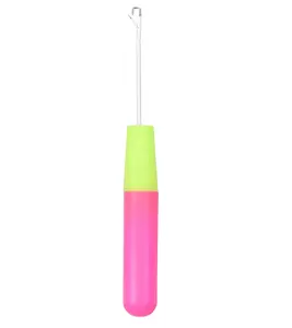 1Pc Plastic Handle Crochet Needle Hook, Latch Crochet Hooks Hair Crochets Needles Latch Hook Tool for Micro Braids Hair Extension DIY Craft