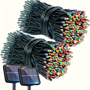 39ft Solar String Lights Outdoor Waterproof 100 LED IP65 Weatherproof 8 Modes Warm White Festive Holiday Decor Decorative