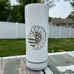 Stripes and Petals Bump'n Brew Speaker Can Cooler