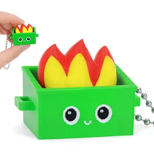 Household daily necessities Dumpster Keyboard Clicker Fidget Keychain, Dumpster Fidget Gifts for Coworkers Office Desk Accessories Home Travel Stress Anxiety Relief (Green, 1P)