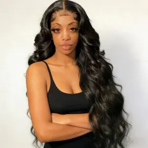 30-inch women’s black loose wavy wig  Ready to wear  Soft and lightweight  13x4 lace front wig  Breathable and easy to maintain  High-density human hair wig  Natural color water wave wig  Glueless wig  Natural hairline  Daily wear and parties  Burmese wig
