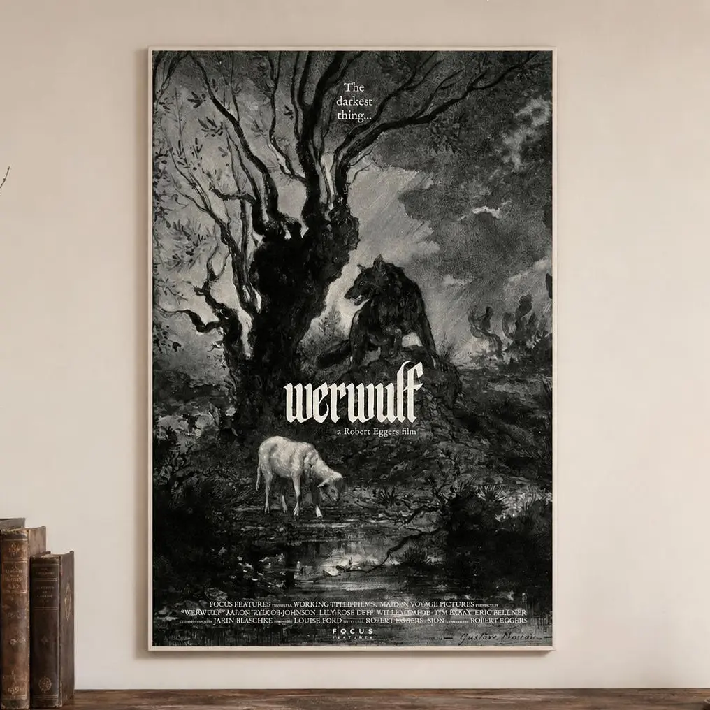 Werwulf 2026 Movie Poster Robert Eggers Horror Film Decor (Unframed)