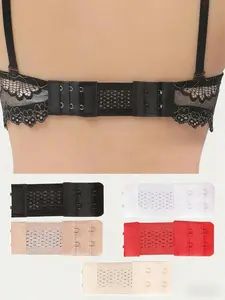 Women's Breathable Dual-Row Buckle Bra Extenders, Adjustable Fit 5-Pack Pieces Comfortable Underwear Accessories, Durable & Stylish Design for Everyday Use Womenswear